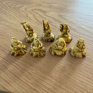 Vintage Made in Japan Seven Lucky Gods Figurine Set (7-Piece)